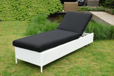 Liegebett Rattan Viareggio Weiß