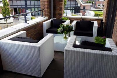 Lounge-Sessel Set Arbrini Weiß
