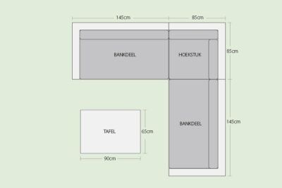 Extra Bezüge-Set Typ Arbrini Ecksofa 2,30 x 2,30 m
