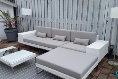 Loungeset Lineo Weiß 3 Meter