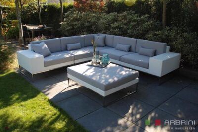 Loungeset Lineo Ecksofa Weiß