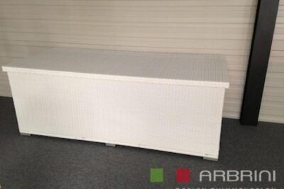 Bergen Kissenbox Rattan weiß